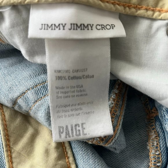 NWT Paige Jimmy Jimmy Crop Light Wash Jeans Size 30 - Picture 12 of 12